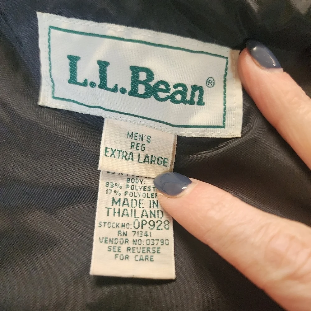 L.L.Bean Vintage Yellow & Black Insulated Parka Men’s XL